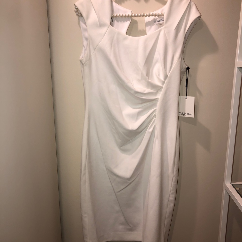 White Calvin Klein dress
